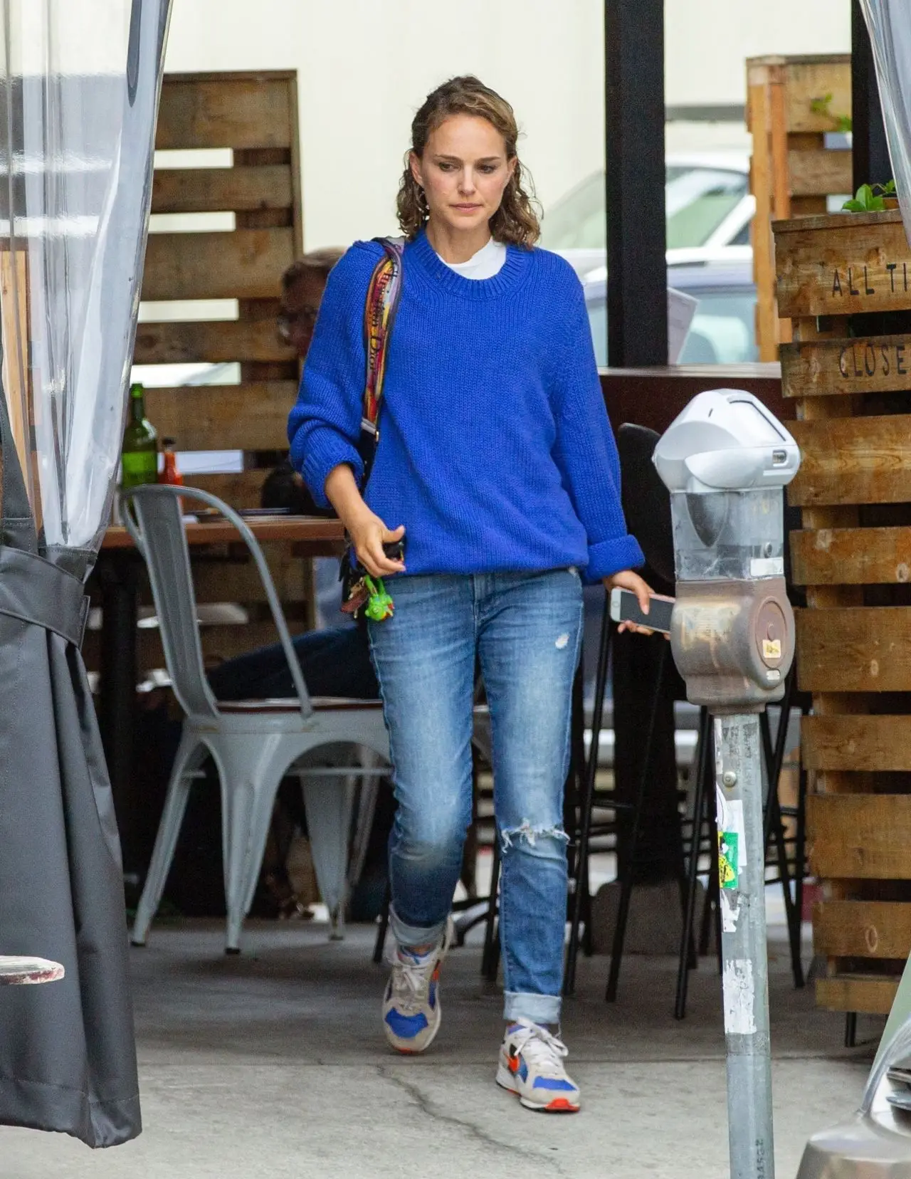 Natalie Portman Photoshoot in White Top Blue Jeans